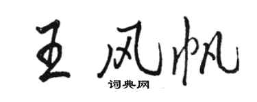 骆恒光王风帆行书个性签名怎么写