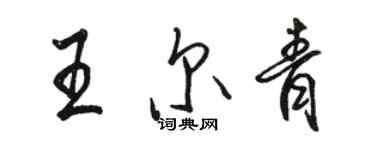 骆恒光王尔青行书个性签名怎么写