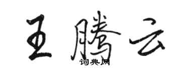 骆恒光王腾云行书个性签名怎么写