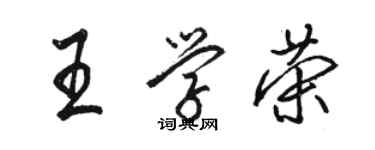 骆恒光王学荣行书个性签名怎么写