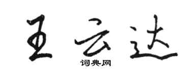 骆恒光王云达行书个性签名怎么写