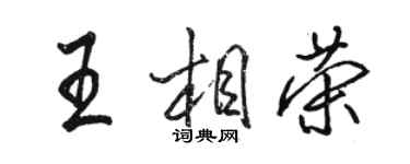 骆恒光王相荣行书个性签名怎么写