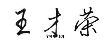 骆恒光王才荣行书个性签名怎么写