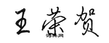 骆恒光王荣贺行书个性签名怎么写