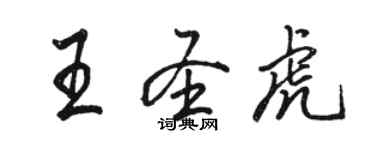 骆恒光王圣虎行书个性签名怎么写