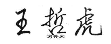 骆恒光王哲虎行书个性签名怎么写