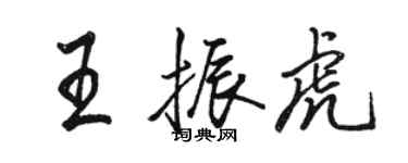 骆恒光王振虎行书个性签名怎么写
