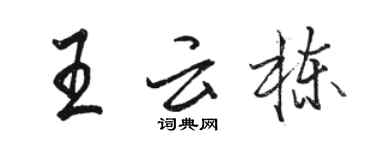 骆恒光王云栋行书个性签名怎么写