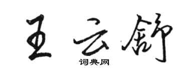 骆恒光王云舒行书个性签名怎么写