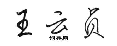 骆恒光王云贞行书个性签名怎么写