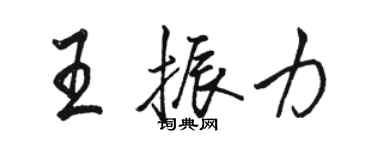 骆恒光王振力行书个性签名怎么写