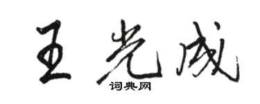 骆恒光王光成行书个性签名怎么写