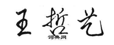 骆恒光王哲艺行书个性签名怎么写