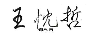骆恒光王忱哲行书个性签名怎么写