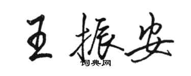 骆恒光王振安行书个性签名怎么写