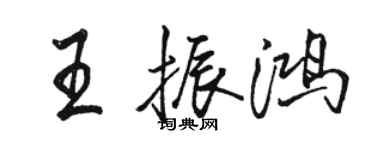 骆恒光王振鸿行书个性签名怎么写