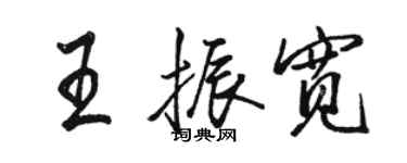 骆恒光王振宽行书个性签名怎么写