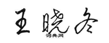 骆恒光王晓冬行书个性签名怎么写