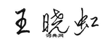 骆恒光王晓虹行书个性签名怎么写