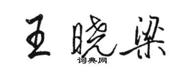 骆恒光王晓梁行书个性签名怎么写