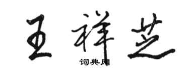 骆恒光王祥芝行书个性签名怎么写