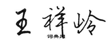 骆恒光王祥岭行书个性签名怎么写