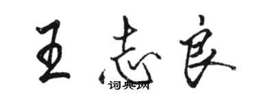 骆恒光王志良行书个性签名怎么写