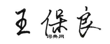 骆恒光王保良行书个性签名怎么写