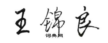 骆恒光王锦良行书个性签名怎么写