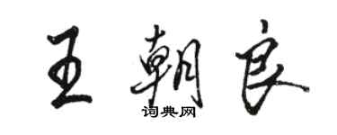 骆恒光王朝良行书个性签名怎么写
