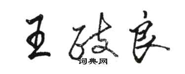 骆恒光王政良行书个性签名怎么写