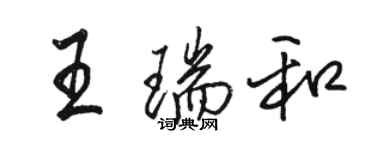 骆恒光王瑞和行书个性签名怎么写