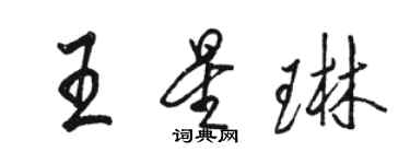 骆恒光王星琳行书个性签名怎么写