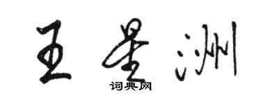 骆恒光王星洲行书个性签名怎么写