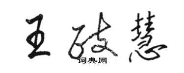 骆恒光王政慧行书个性签名怎么写