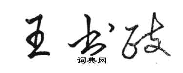 骆恒光王书政行书个性签名怎么写
