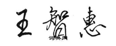 骆恒光王智惠行书个性签名怎么写