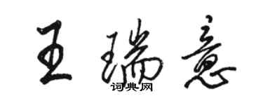 骆恒光王瑞意行书个性签名怎么写