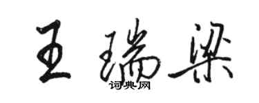 骆恒光王瑞梁行书个性签名怎么写