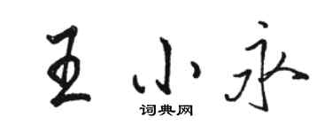 骆恒光王小永行书个性签名怎么写