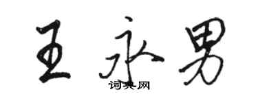 骆恒光王永男行书个性签名怎么写