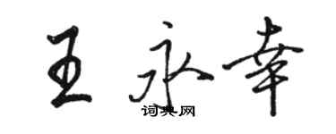 骆恒光王永幸行书个性签名怎么写