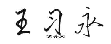 骆恒光王习永行书个性签名怎么写