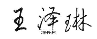 骆恒光王泽琳行书个性签名怎么写