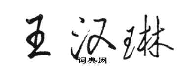 骆恒光王汉琳行书个性签名怎么写