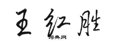 骆恒光王红胜行书个性签名怎么写