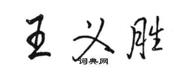 骆恒光王义胜行书个性签名怎么写