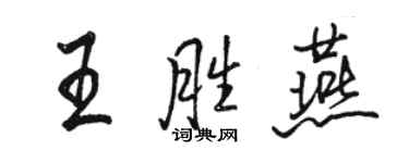 骆恒光王胜燕行书个性签名怎么写