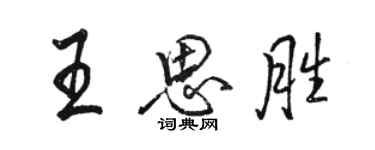 骆恒光王思胜行书个性签名怎么写