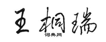 骆恒光王桐瑞行书个性签名怎么写